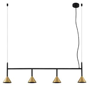 Lampa Wisząca Lucande, Kartio, ściemnialny, czarny, salon, metal, design