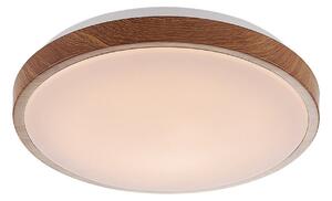 Lampa Sufitowa Lindby, Mendosa, drewniany, salon, tworzywo sztuczne, nowoczesny