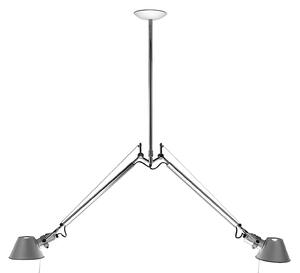 Lampa Wisząca Artemide, Tolomeo 2 Bracci, ściemnialny, metaliczny, salon, metal, design