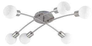 Lampa Sufitowa Lindby, Agmar, ściemnialny, metaliczny, salon, metal, nowoczesny