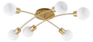 Lampa Sufitowa Lindby, Agmar, ściemnialny, złoty | mosiężny, salon, metal, nowoczesny