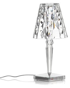 Lampa Stołowa Kartell, Big Battery, transparentny, salon, tworzywo sztuczne, design