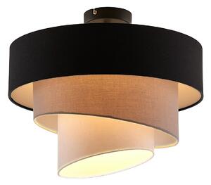 Lampa Sufitowa Lindby, Coria, ściemnialny, beżowy, salon, tkanina | tekstylia, nowoczesny