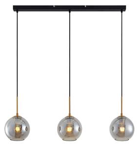 Lampa Wisząca Lindby, Hiwana, ściemnialny, szary, salon, szkło, nowoczesny