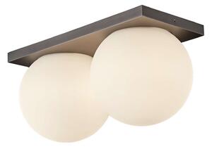 Lampa Sufitowa ANTIDARK, ściemnialny, biały, salon, szkło