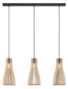 Lampa Wisząca Envostar, Furn, ściemnialny, drewniany, przedpokój, drewno, skandynawski
