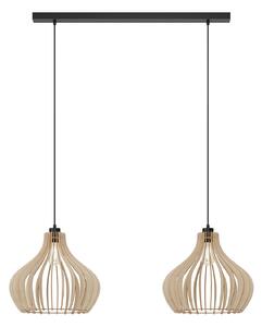 Lampa Wisząca Envostar, Faje, ściemnialny, drewniany, przedpokój, drewno, skandynawski