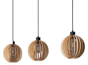 Lampa Wisząca Envostar, Clay, ściemnialny, drewniany, przedpokój, drewno, skandynawski