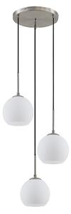 Lampa Wisząca Lindby, Jurian, ściemnialny, biały, salon, szkło, nowoczesny