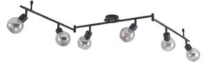 Lampa Sufitowa Lindby, Eridia, ściemnialny, czarny, salon, metal, nowoczesny