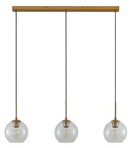Lampa Wisząca Lindby, Grady, ściemnialny, złoty | mosiężny, salon, metal, nowoczesny