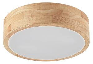 Lampa Sufitowa Lindby, Tanju, ściemnialny, drewniany, salon, drewno, dworkowy | rustykalny