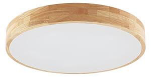 Lampa Sufitowa Lindby, Tanju, ściemnialny, drewniany, salon, drewno, dworkowy | rustykalny