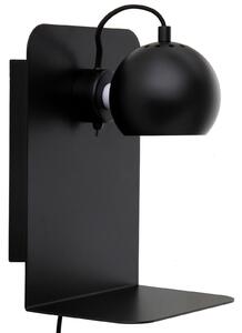 Lampa Ścienna FRANDSEN, Ball USB, ściemnialny, czarny, salon, metal, design