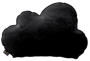 Poduszka Soft Cloud kolor czarny tkanina połyskliwa, welwetowa
