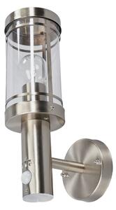 Zewnętrzna Lampa Lindby, Djori, ściemnialny, metaliczny, balkon, stal szlachetna, nowoczesny