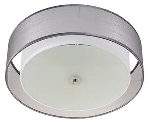 Lampa Sufitowa Lindby, Tobia, ściemnialny, szary, salon, tkanina | tekstylia, nowoczesny