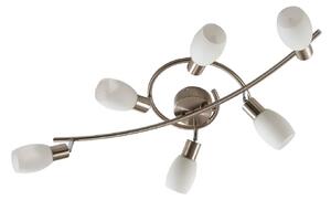 Lampa Sufitowa Lindby, Arda, ściemnialny, metaliczny, salon, szkło, nowoczesny