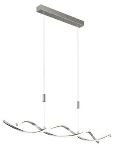 Lampa Wisząca Lindby, Auron, ściemnialny, szary, salon, tworzywo sztuczne, nowoczesny