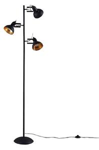 Lampa Podłogowa Lindby, Lilly, czarny, salon, metal, industrialny