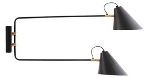 Lampa Ścienna House Doctor, czarny, salon, metal