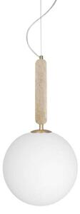 Lampa Wisząca Globen Lighting, Torrano, ściemnialny, beżowy, salon, szkło, design