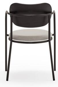 Czarno-szare krzesło w dekorze jesionu Eclipse – Teulat