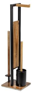 Drewniany stojak na papier toaletowy ze szczotką Rivalta Acacia – Wenko