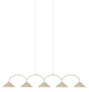Lampa Wisząca Globen Lighting, CURVE 5, ściemnialny, beżowy, kuchnia, metal, vintage