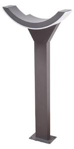 Zewnętrzna Lampa Lucande, HALF, czarny, taras, aluminium, nowoczesny