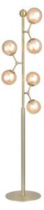 Lampa Podłogowa Halo Design, złoty | mosiężny, salon, metal