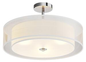 Lampa Sufitowa Lindby, PIKKA, ściemnialny, biały, salon, tkanina | tekstylia, nowoczesny