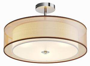 Lampa Sufitowa Lindby, Pikka, ściemnialny, brąz rdzawy, salon, tkanina | tekstylia, nowoczesny