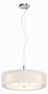 Lampa Wisząca Lindby, Pikka, ściemnialny, biały, salon, tkanina | tekstylia, nowoczesny