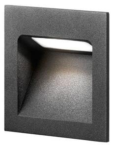 Deli 1 LED Lampa ścienna do wbudowania IP54 3000K Czarna