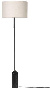 Lampa Podłogowa GUBI, ściemnialny, czarny, salon, marmur