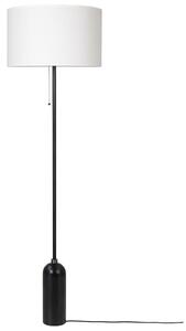 Lampa Podłogowa GUBI, ściemnialny, czarny, salon, marmur