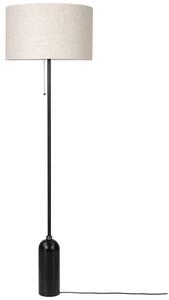 Lampa Podłogowa GUBI, ściemnialny, czarny, salon, marmur