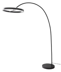 Lampa Podłogowa Lucande, Yekta, ściemnialny, czarny, salon, metal, design