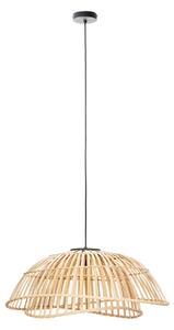 Lampa Wisząca Lindby, Ilajus, ściemnialny, drewniany, salon, bambus, boho