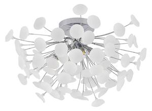 Lampa Sufitowa Lindby, Yurina, ściemnialny, biały, salon, metal, nowoczesny