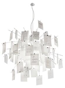 Lampa Wisząca Ingo Maurer, Zettel'z 5, ściemnialny, biały, salon, papier | karton, design