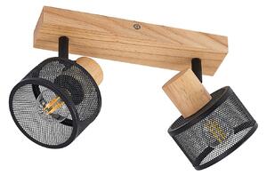 Lampa Sufitowa Lindby, Evinora, ściemnialny, drewniany, salon, drewno, nowoczesny
