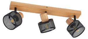 Lampa Sufitowa Lindby, Evinora, ściemnialny, drewniany, salon, drewno, nowoczesny