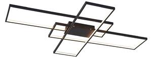 Lampa Sufitowa Lindby, Tetson, ściemnialny, czarny, salon, metal, nowoczesny