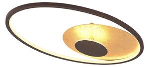 Lampa Sufitowa Lindby, Feival, ściemnialny, brąz rdzawy, salon, metal, nowoczesny