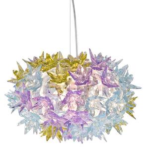 Lampa Wisząca Kartell, Bloom S2, fioletowy, salon, tworzywo sztuczne, design