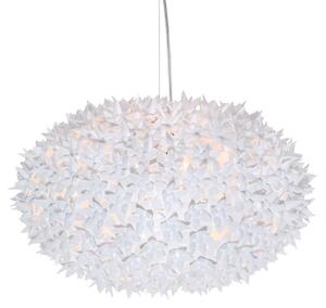 Lampa Wisząca Kartell, Bloom S1, biały, salon, tworzywo sztuczne, design