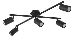Lampa Sufitowa Lindby, Joffrey, ściemnialny, czarny, salon, metal, nowoczesny