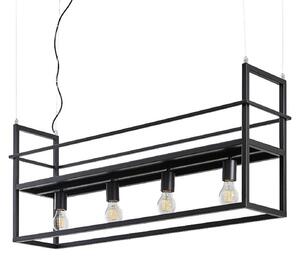 Lampa Wisząca Lindby, Grisela, ściemnialny, czarny, salon, metal, nowoczesny